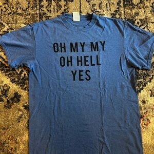 Tom Petty Lyric Delta Blue Graphic Tee with Bold Text